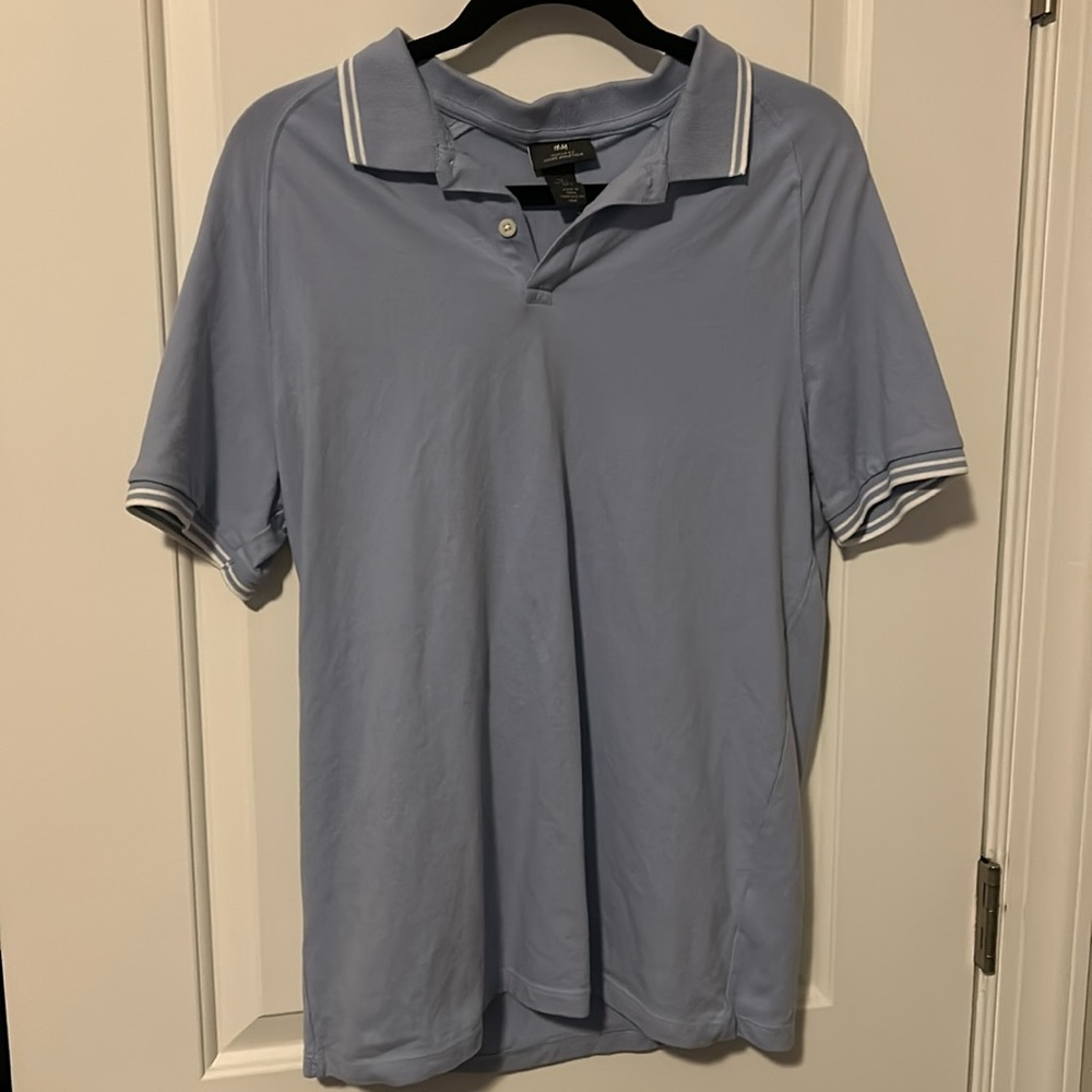 HM light blue polo shirt